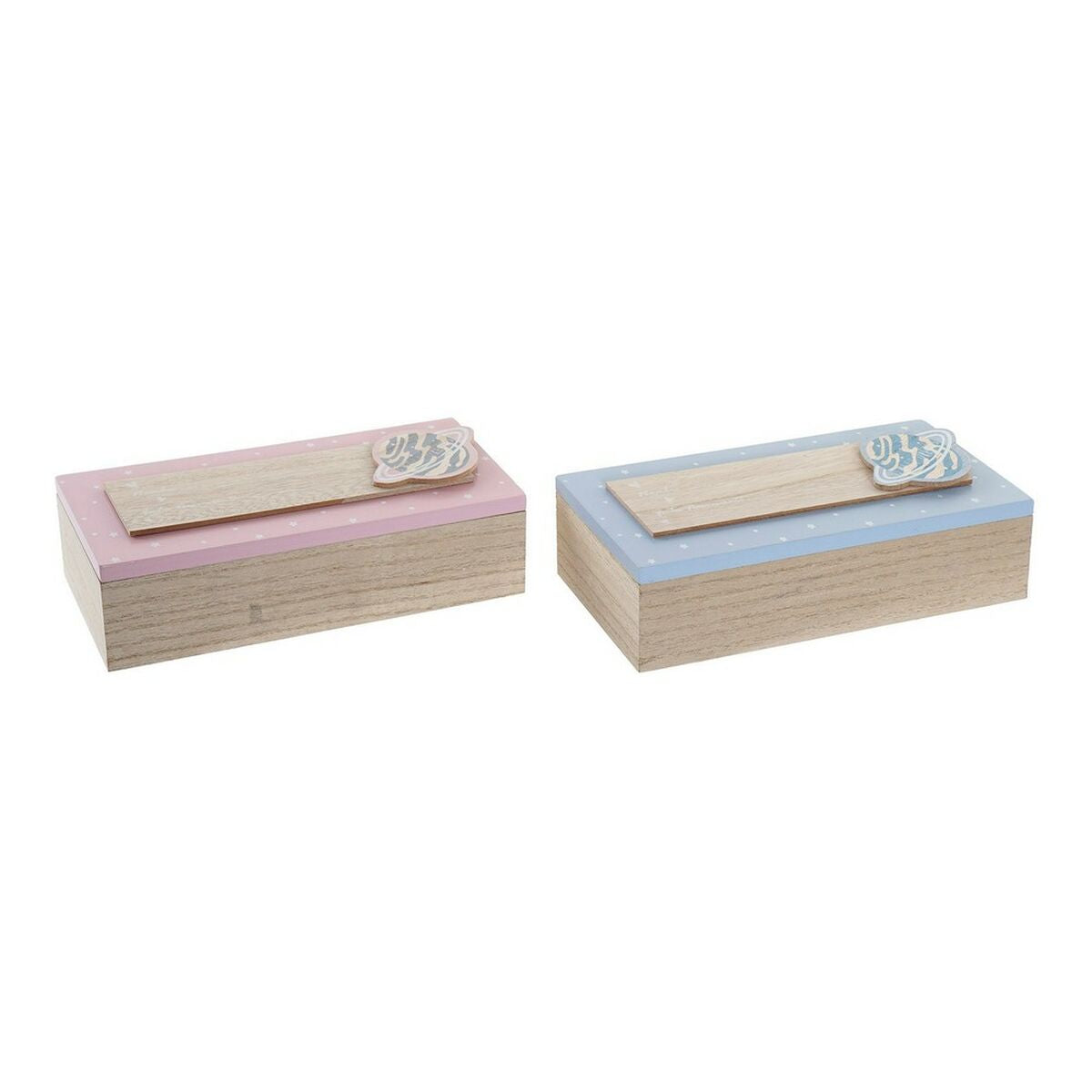 Koristerasia, luonnollinen MDF, alumiini & puu suorakaide 22 x 6 x 9 cm, 1–2 kpl