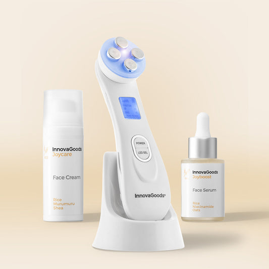 Kasvohoitopaketti korjaava, RF-fototerapia & EMS-laite + seerumi 30 ml
