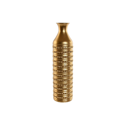 Kultainen metallimaljakko korkea 51,5 cm, moderni koristemaljakko sisustukseen