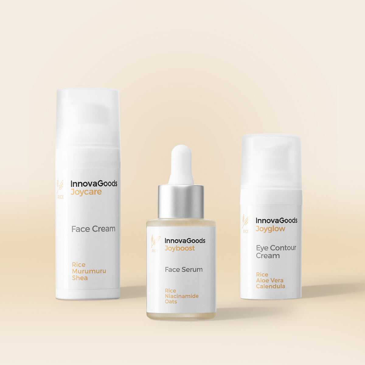 Kosteuttava kasvosetti 30+15+50 ml – seerumi, silmänympärys, kasvovoide