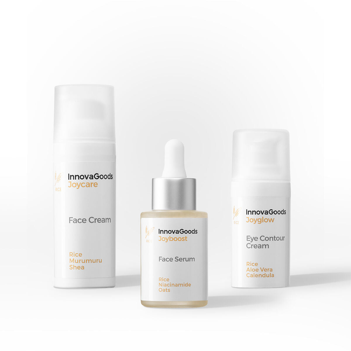 Kosteuttava kasvosetti 30+15+50 ml – seerumi, silmänympärys, kasvovoide