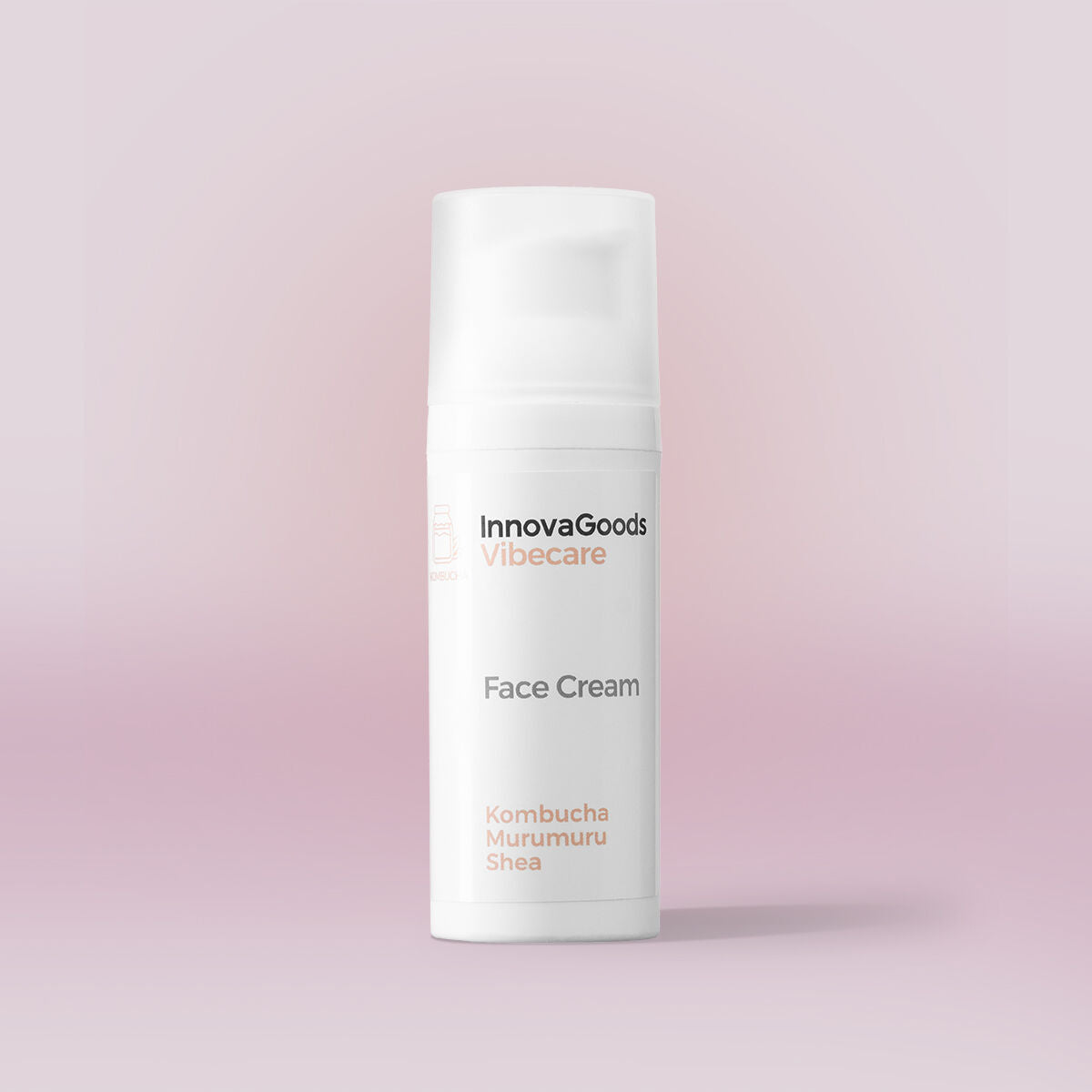 Kosteuttava kasvovoide kombucha 50 ml, vegaaninen, kuivalle iholle ja suojaa ihoa