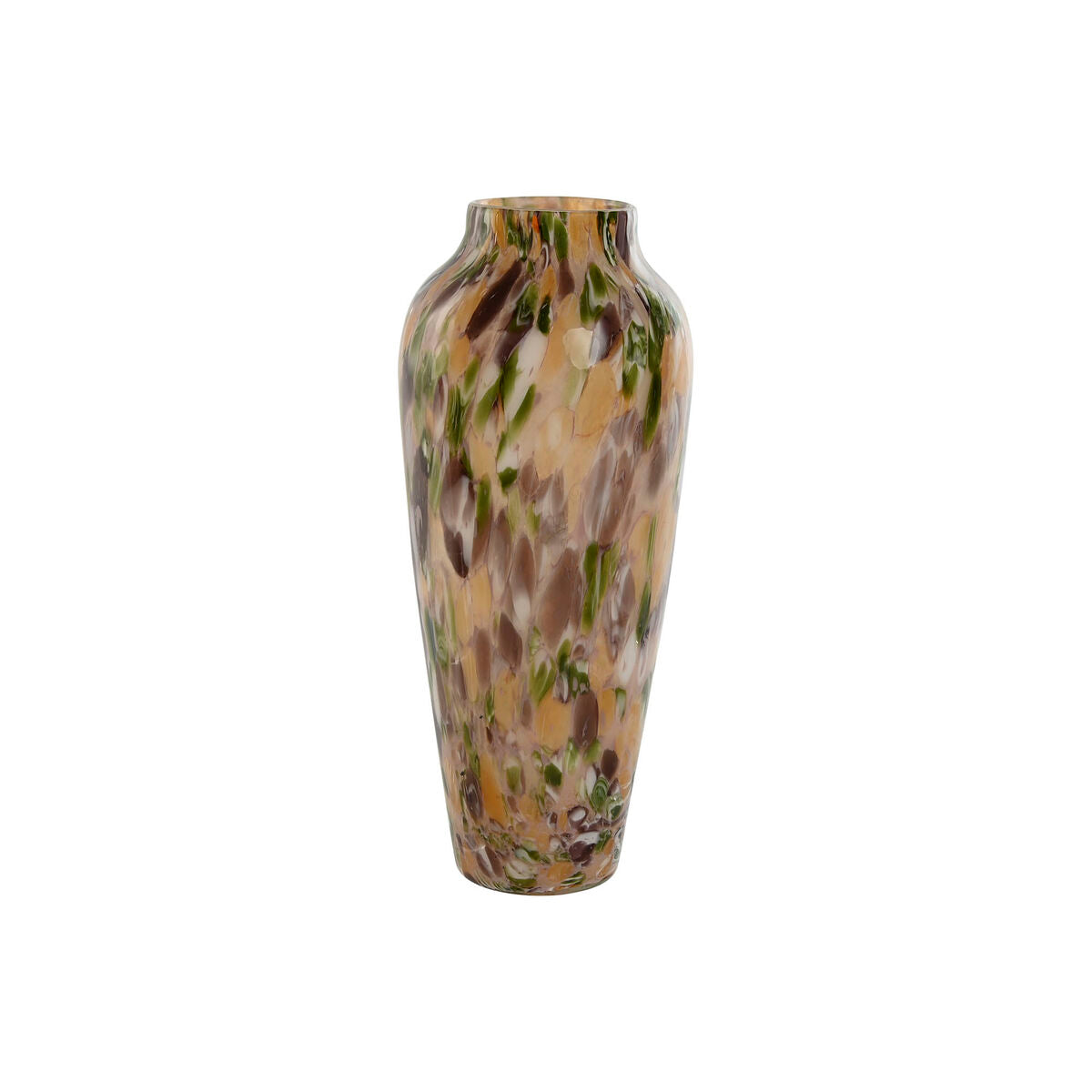 Maljakko kristalli monivärinen moderni, pilkullinen beige-vihreä 41,5 cm sisustukseen
