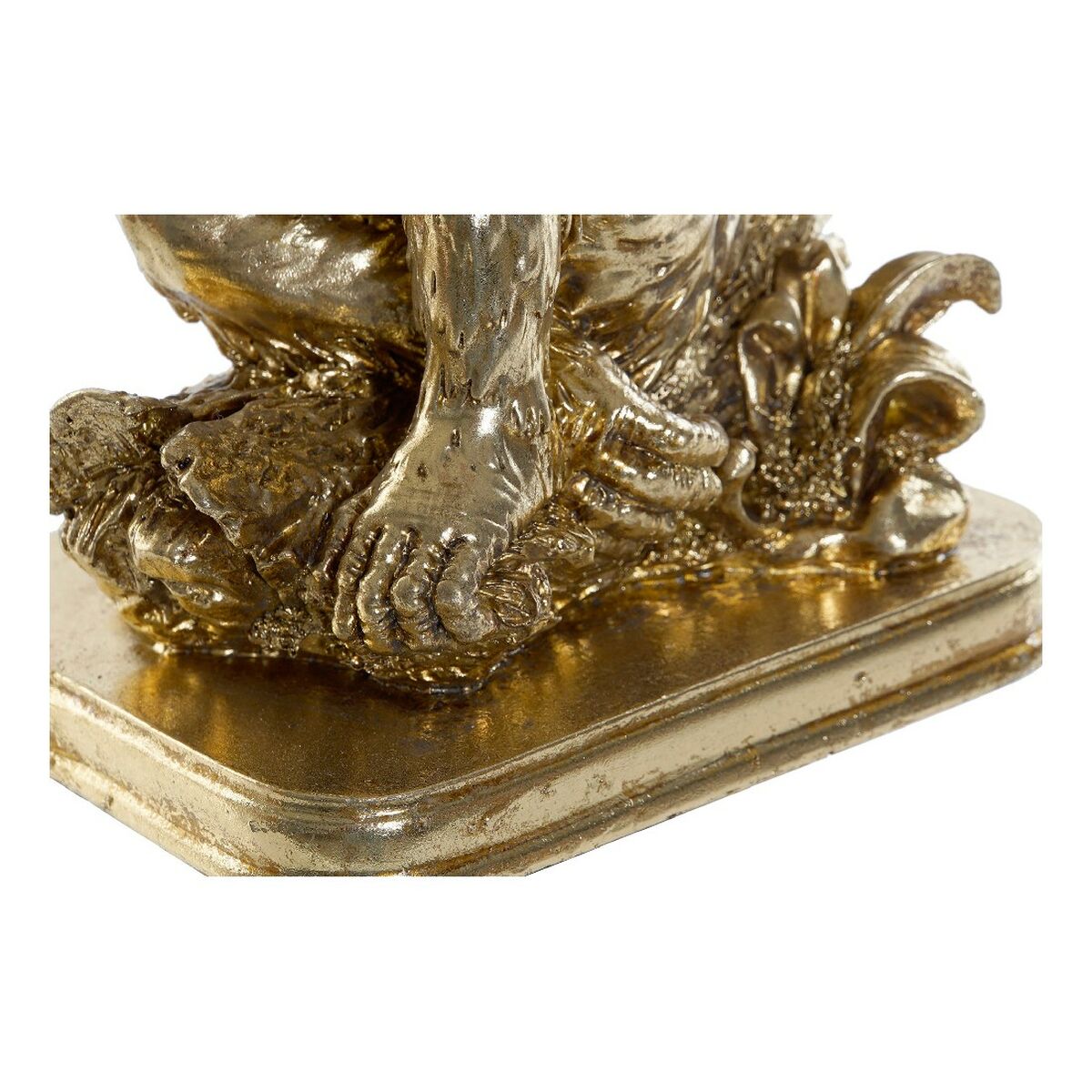 Kultainen apinapatsas, resiini 16,5×10,6×22,5 cm, siirtomaatyylinen koriste