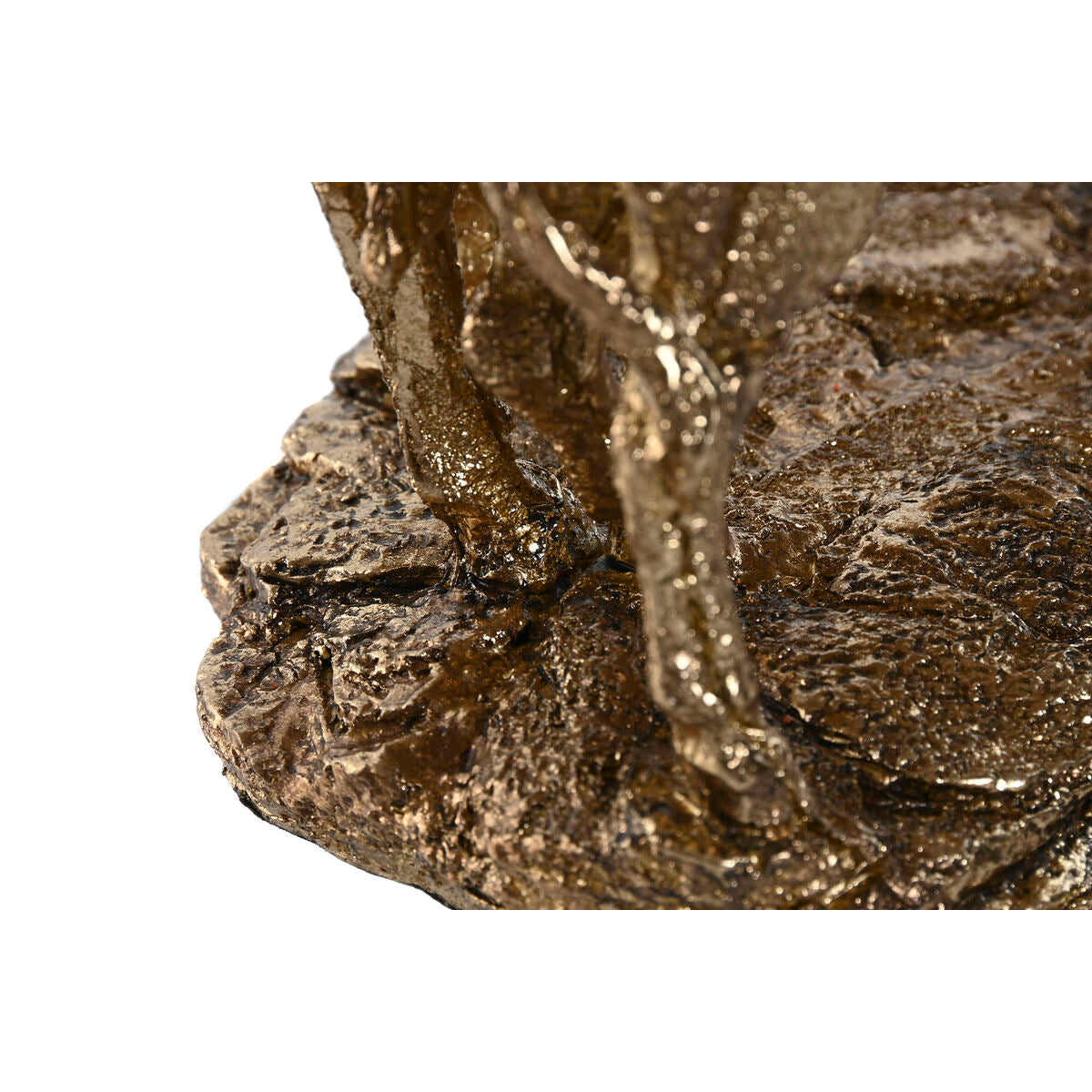 Kultainen koristehahmo hartsi, ratsastavat hahmot & hevoset 29 x 15 x 36 cm
