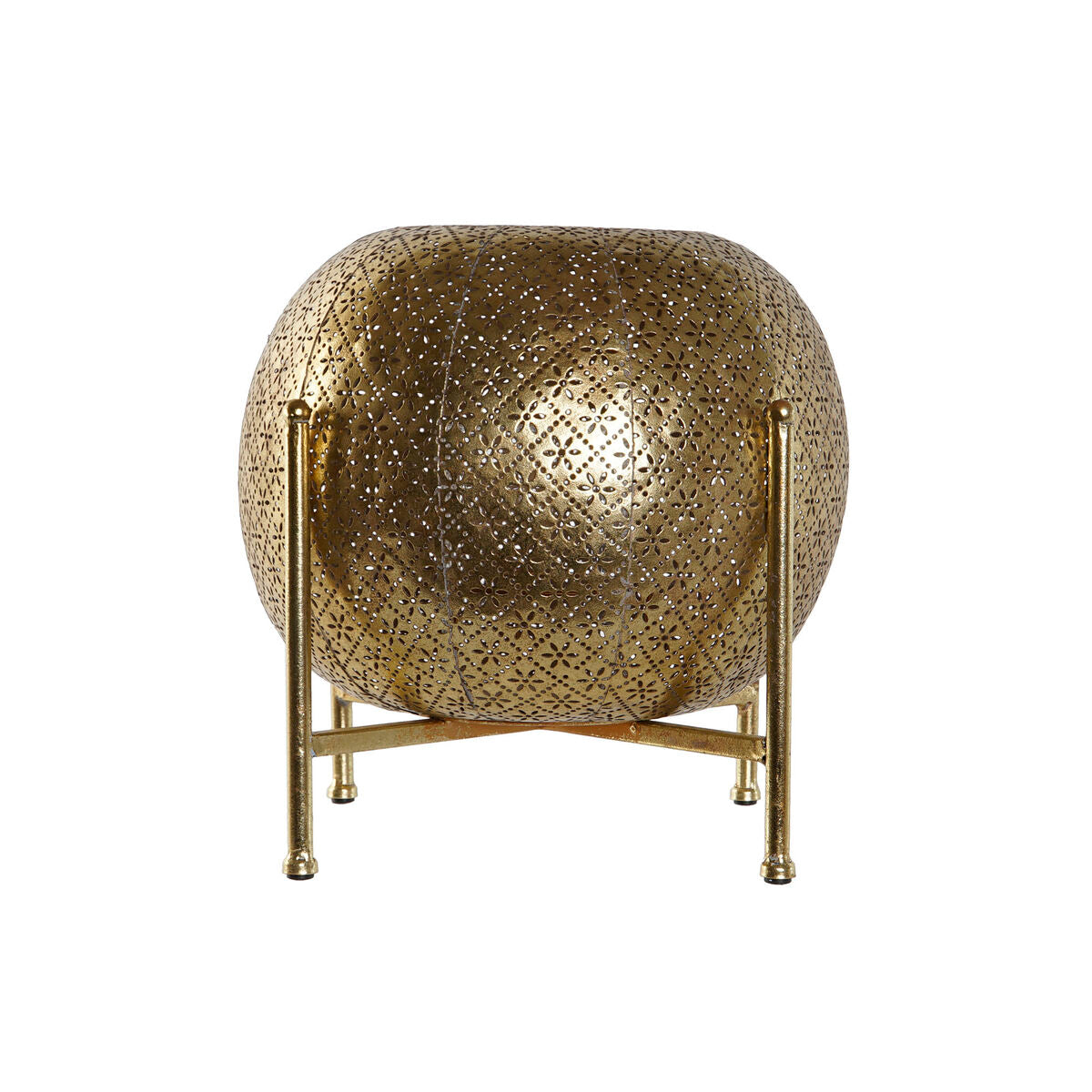 Kynttilänjalka kultainen metallikristalli 29 x 29 x 26,5 cm sisustukseen pöydälle