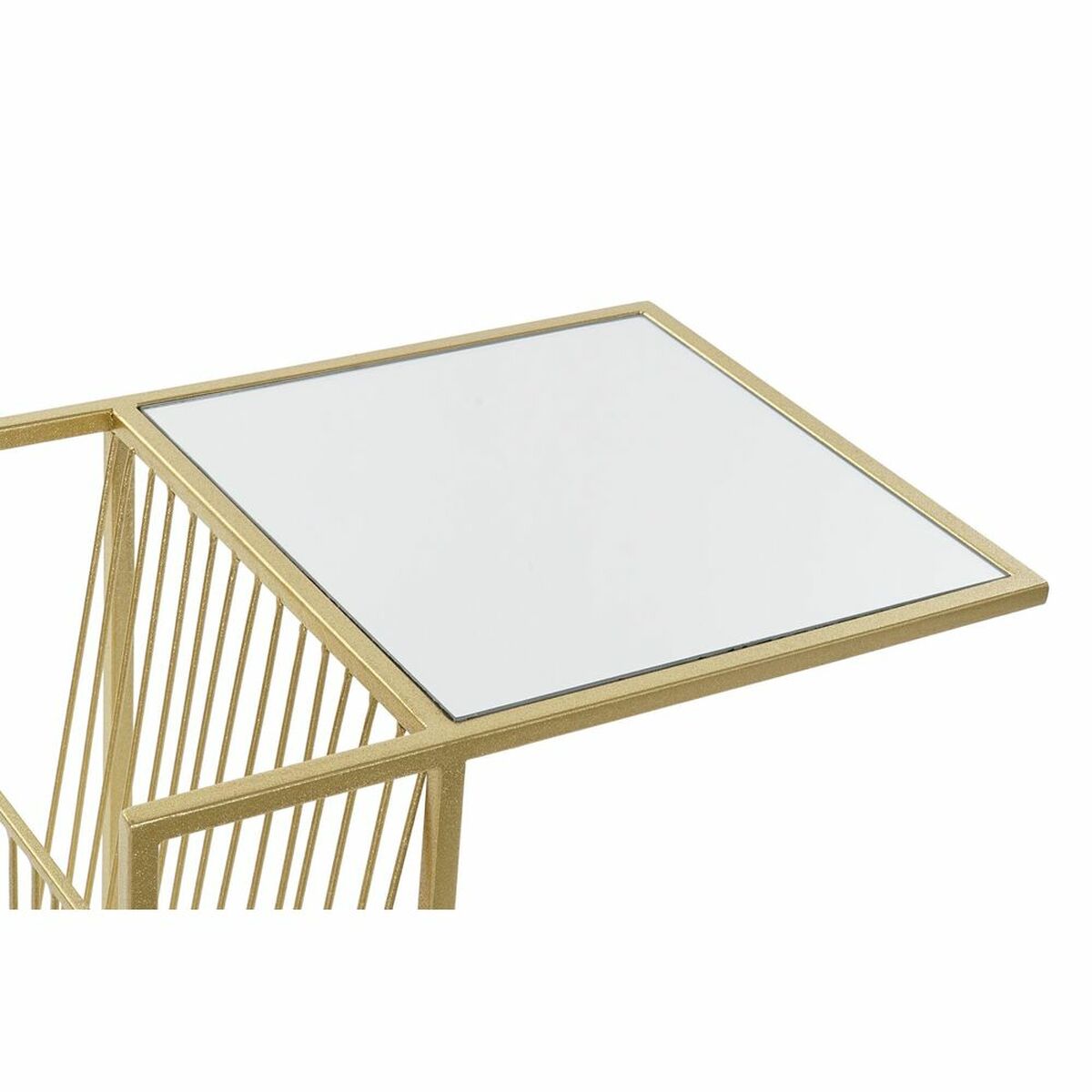 Lehtiteline kullattu peili, metallirunko 48 x 35 x 71 cm - tyylikäs olohuoneeseen