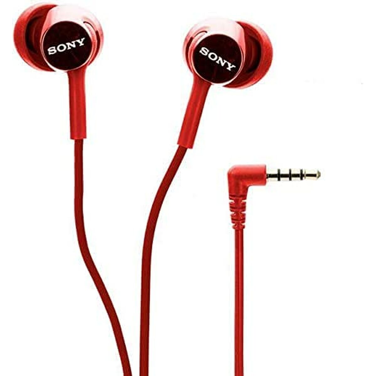 Kuulokkeet mikrofonilla in-ear - johdolliset 3,5 mm jack, punainen, Sony