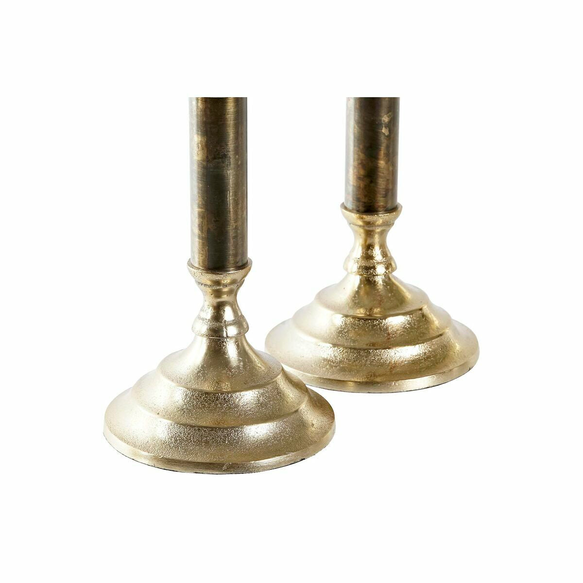 Kynttelikkö alumiini 31,5 cm moderni, 2 kpl, satunnaismalli, kullan & hopean