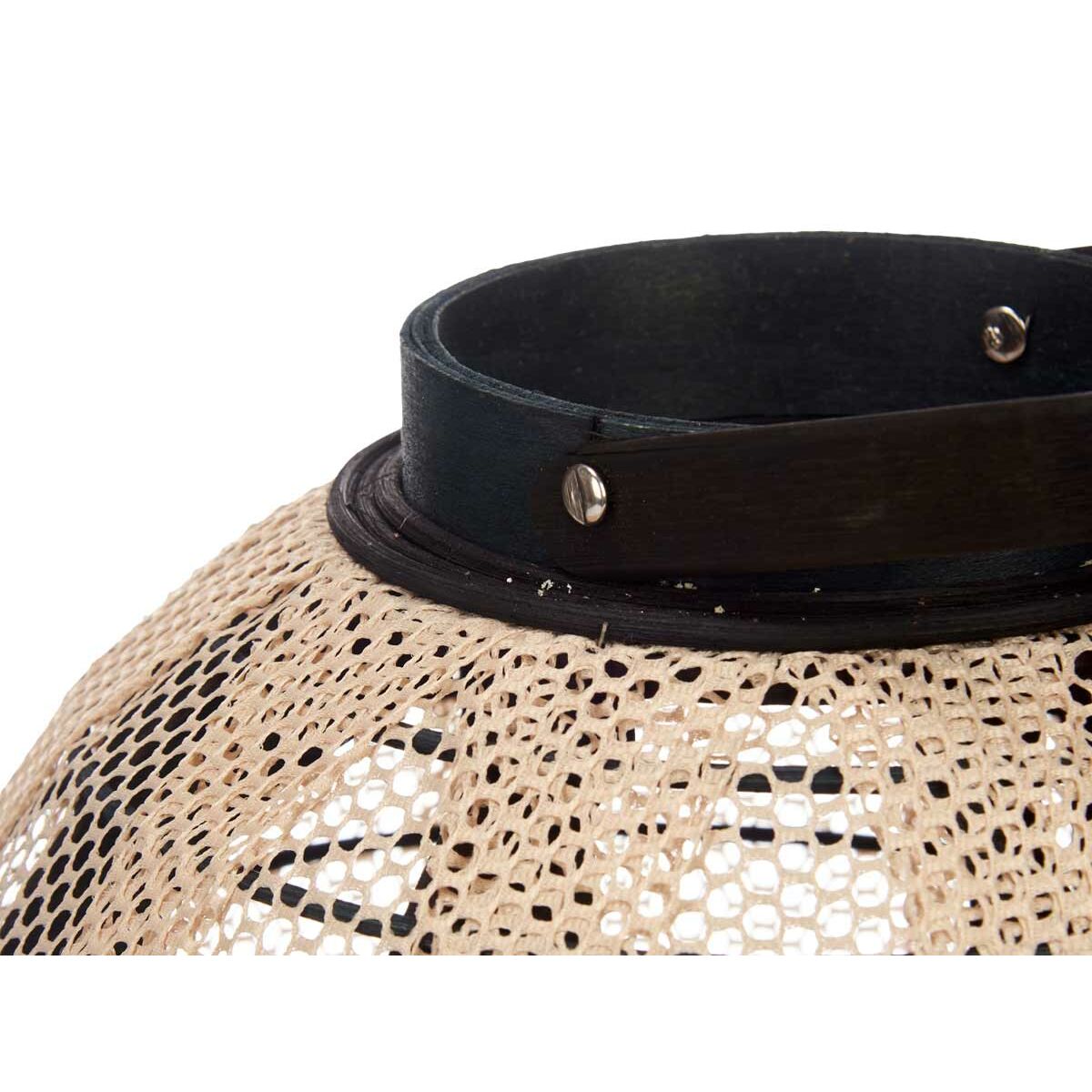 Kynttilälyhty 30 cm, puu kangas & lasi, musta ja beige, kahvalla, 2 kpl
