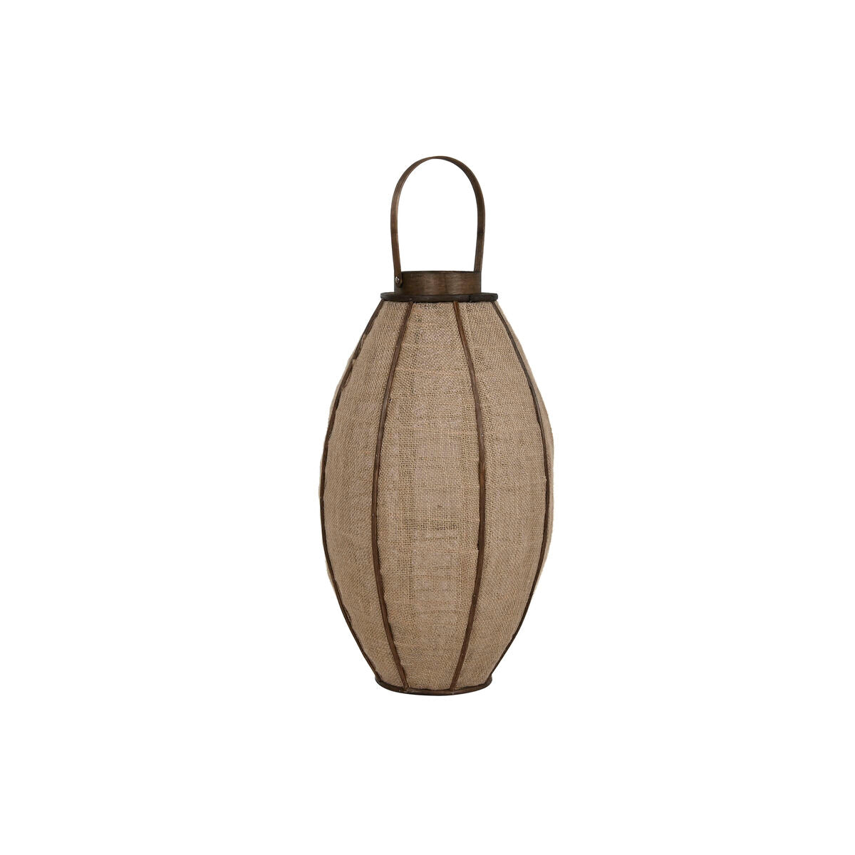 Kynttilänjalka 60 cm, juutti & bambu, skandinaavinen iso lyhty, kotiin sisälle