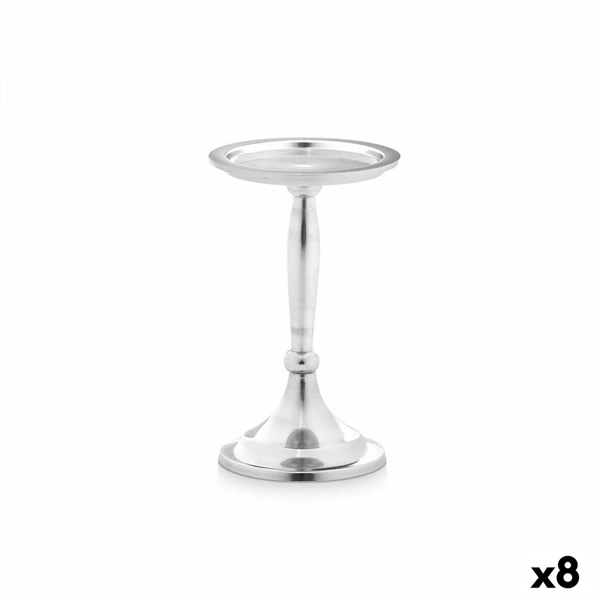 Kynttilänjalka alumiini, hopea 8 kpl 10 x 17 x 8,5 cm - koriste lahjaksi setti