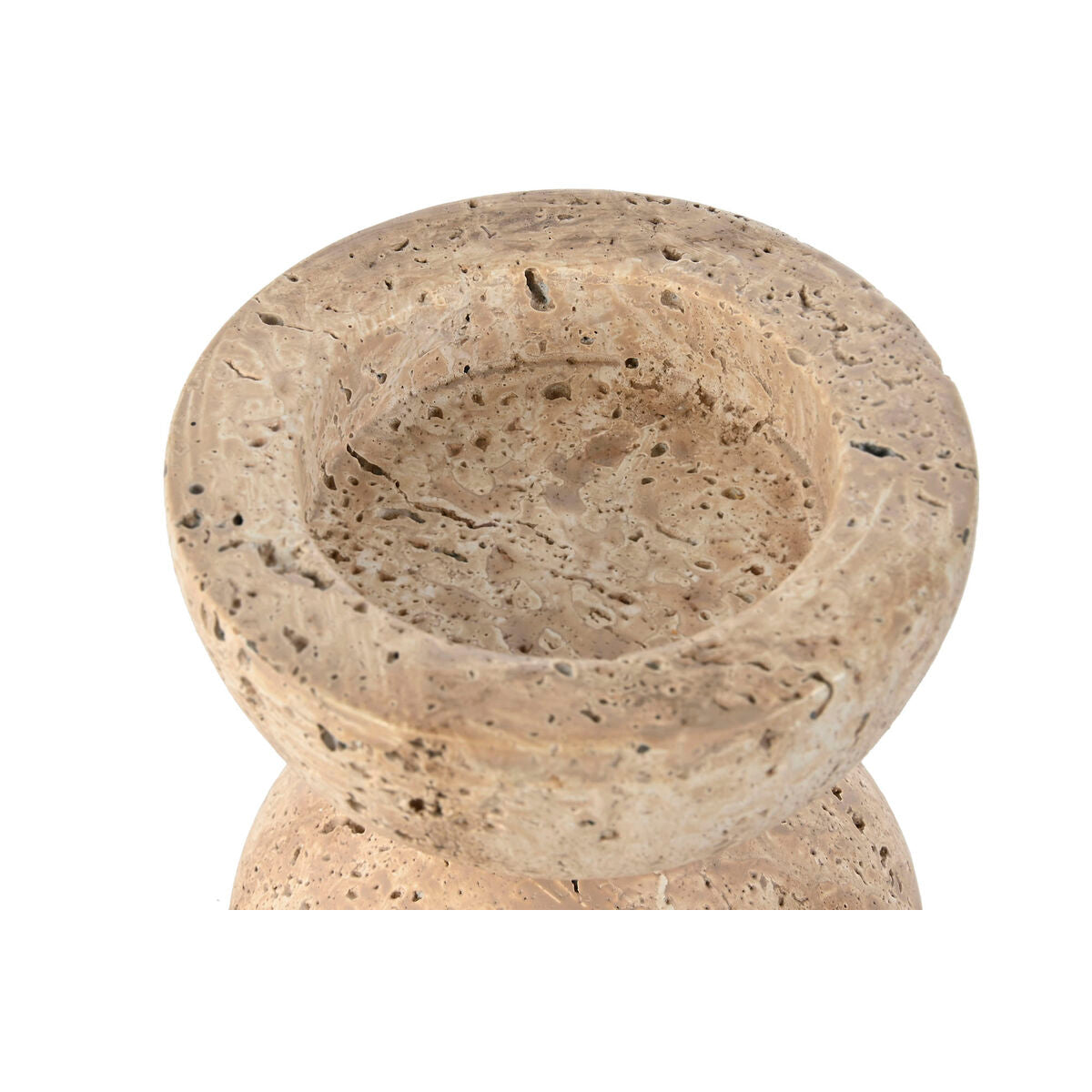 Kynttilänjalka beige magnesium, marmori-look 12 x 12 x 12,7 cm moderni