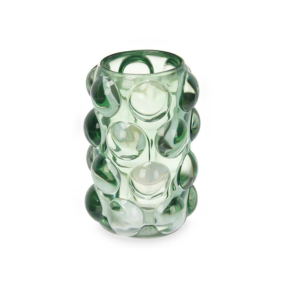 Kynttilänjalka vihreä kristalli mikrohelmet 12 kpl 8,4 x 12,5 x 8,4 cm