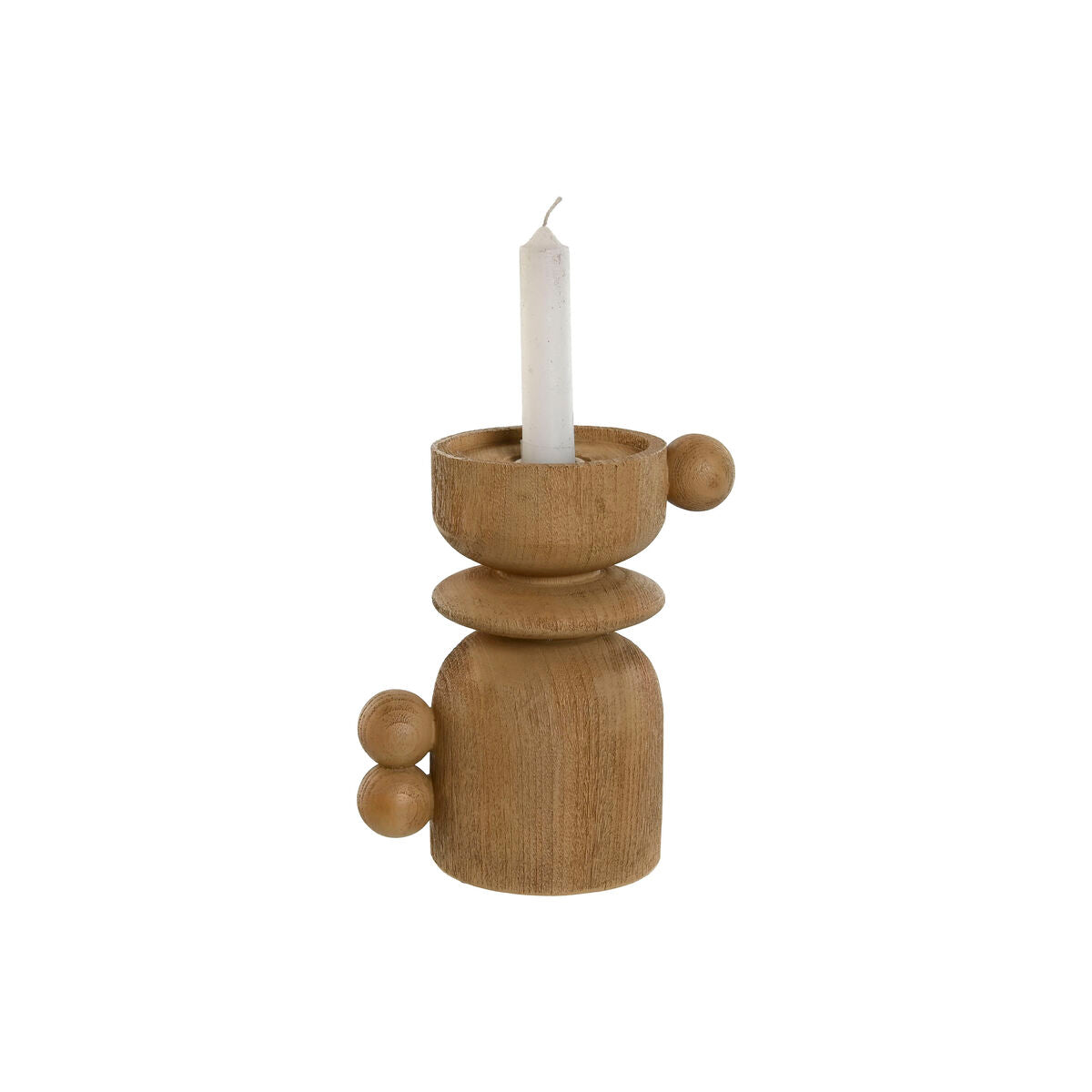 Kynttilänjalka puukuvio hartsi, ruskea 16 x 10 x 18 cm, pöytään sisustus