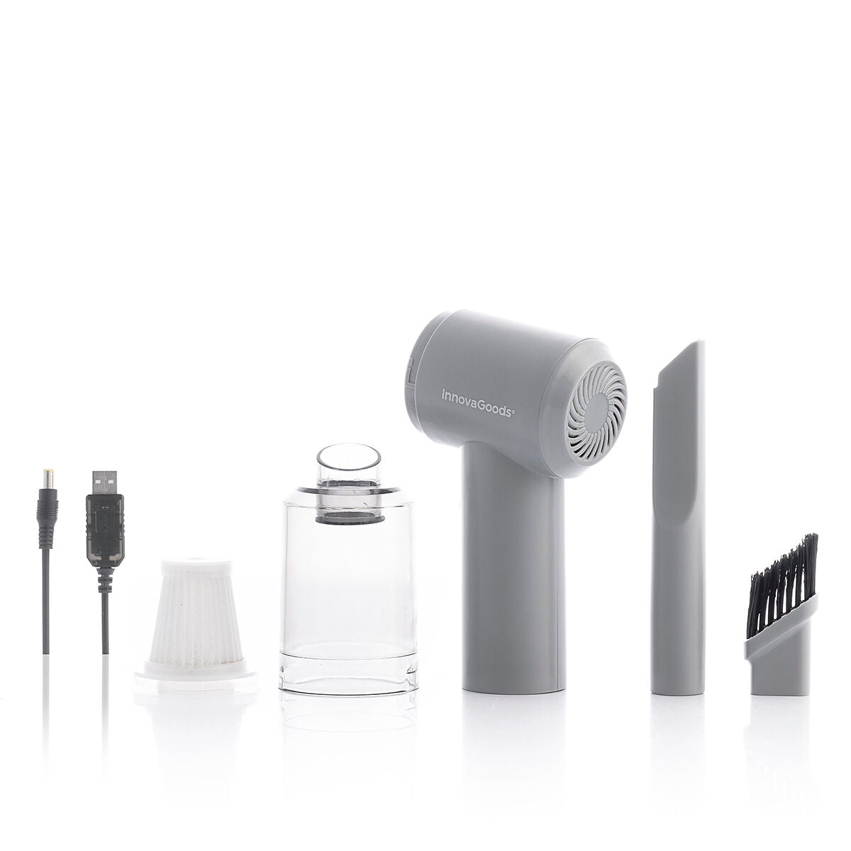 Langaton käsipölynimuri USB-ladattava 100 ml, autoon & kotiin, harjasuutin