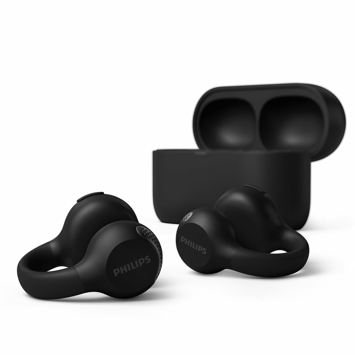 Langattomat Bluetooth-kuulokkeet TWS, mikrofonilla & USB-C, musta, IPX4, Philips