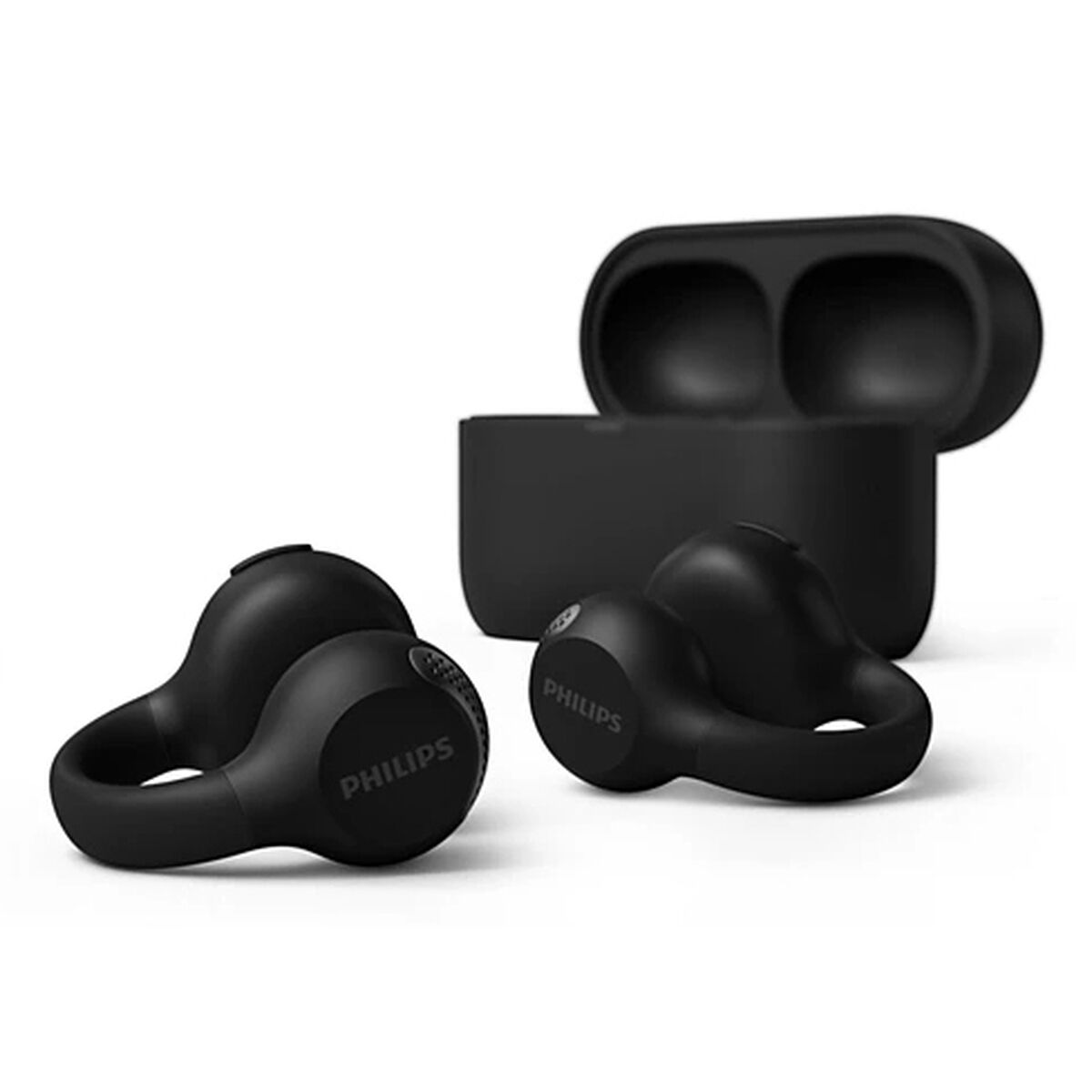 Langattomat Bluetooth-kuulokkeet TWS, mikrofonilla & USB-C, musta, IPX4, Philips