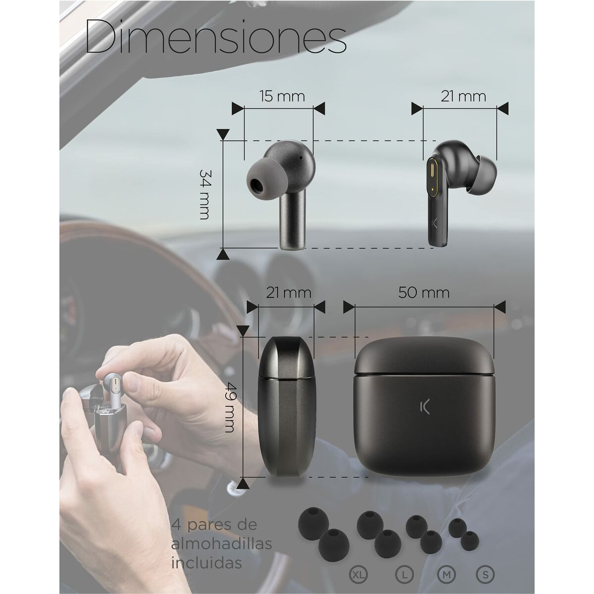 Bluetooth-kuulokkeet langattomat, Bluetooth 5.2, 20 h toisto, vaaleanpunaiset