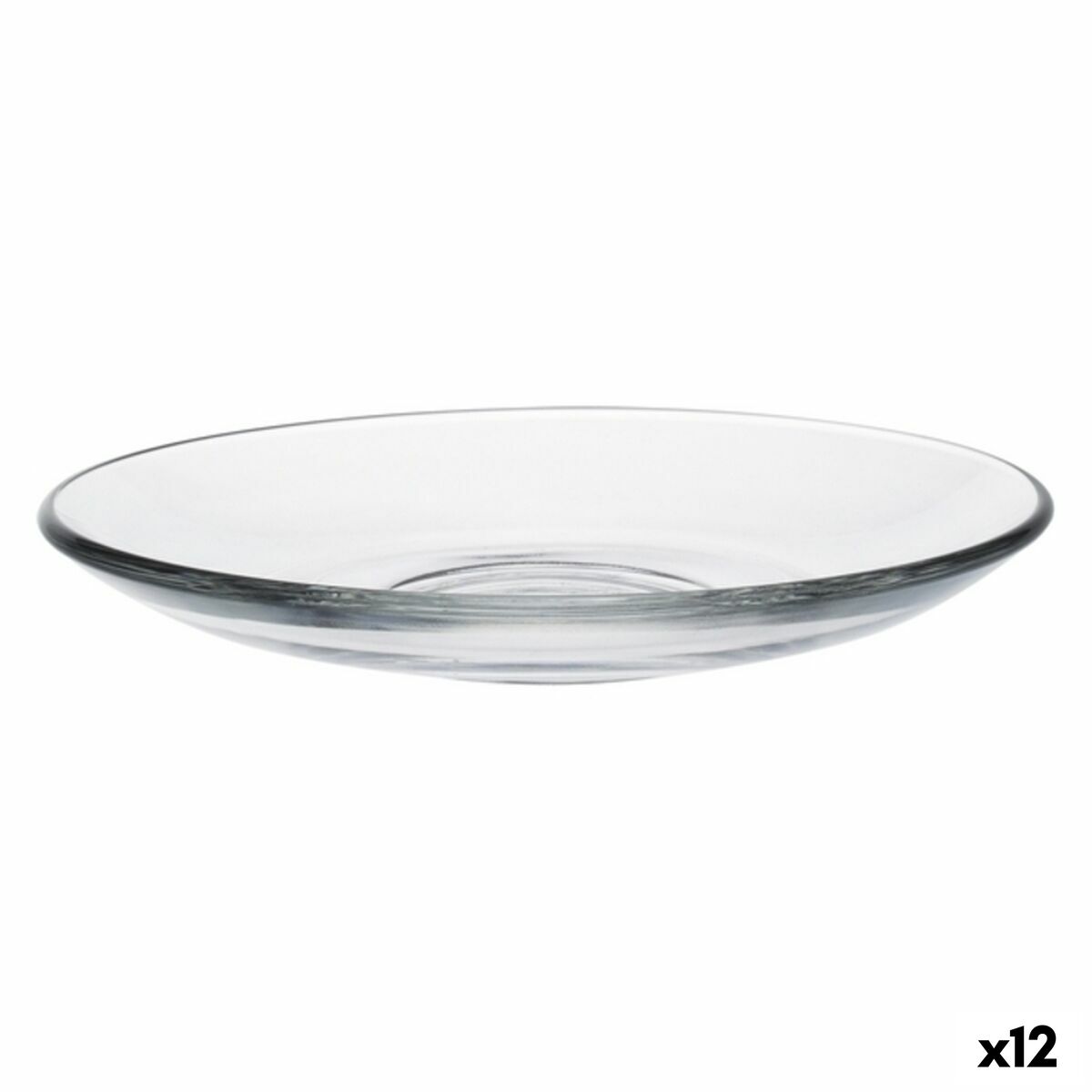 Lasilautaset 13,4 cm pinottavat, 6 kpl kirkas lasi, jälkiruokaan (12 yks.)