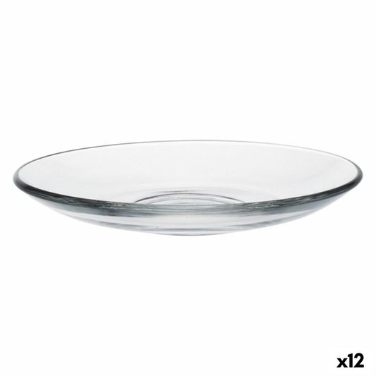 Lasilautaset 13,4 cm pinottavat, 6 kpl kirkas lasi, jälkiruokaan (12 yks.)