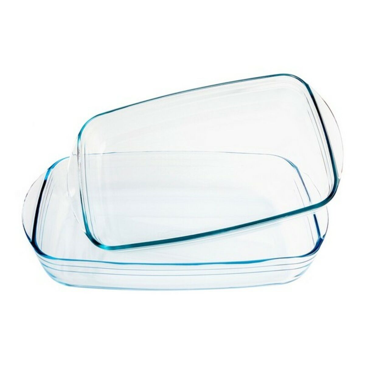 Lasinen uunivuokasetti 2 osaa, uuninkestävä & pakastettava, läpinäkyvä Pyrex