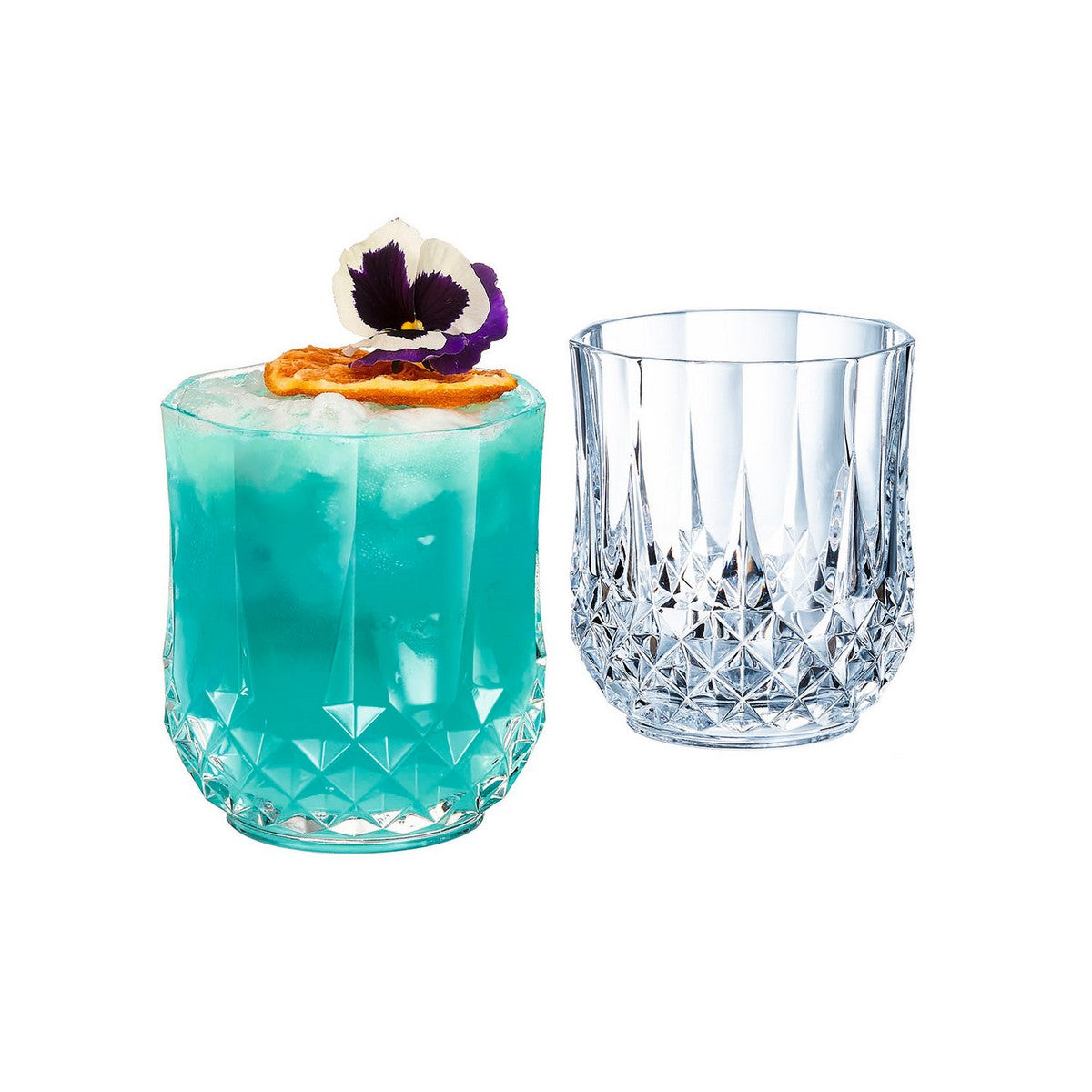 Lasisetti 6 kpl 320 ml juomalasit, kirkas kuvioitu lasi tiskikoneeseen Arcoroc