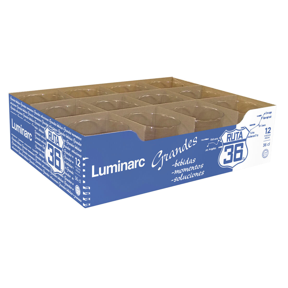 Lasit 360 ml, 12 kpl - läpinäkyvä juomalasi, astianpesukoneeseen keittiöön