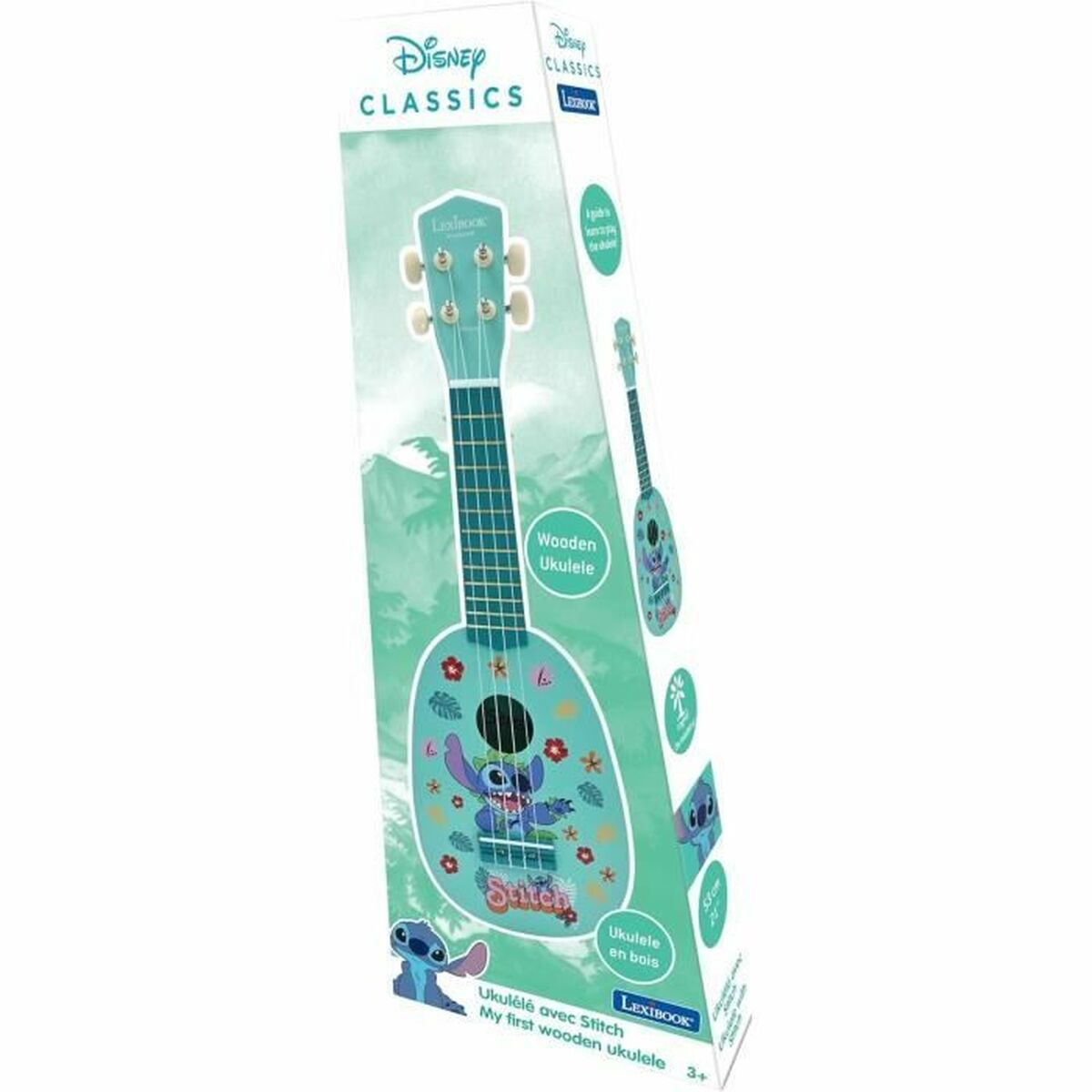 Lasten kitara 53 cm, puinen soittolelu aloittelijoille, lapsille yli 3 v