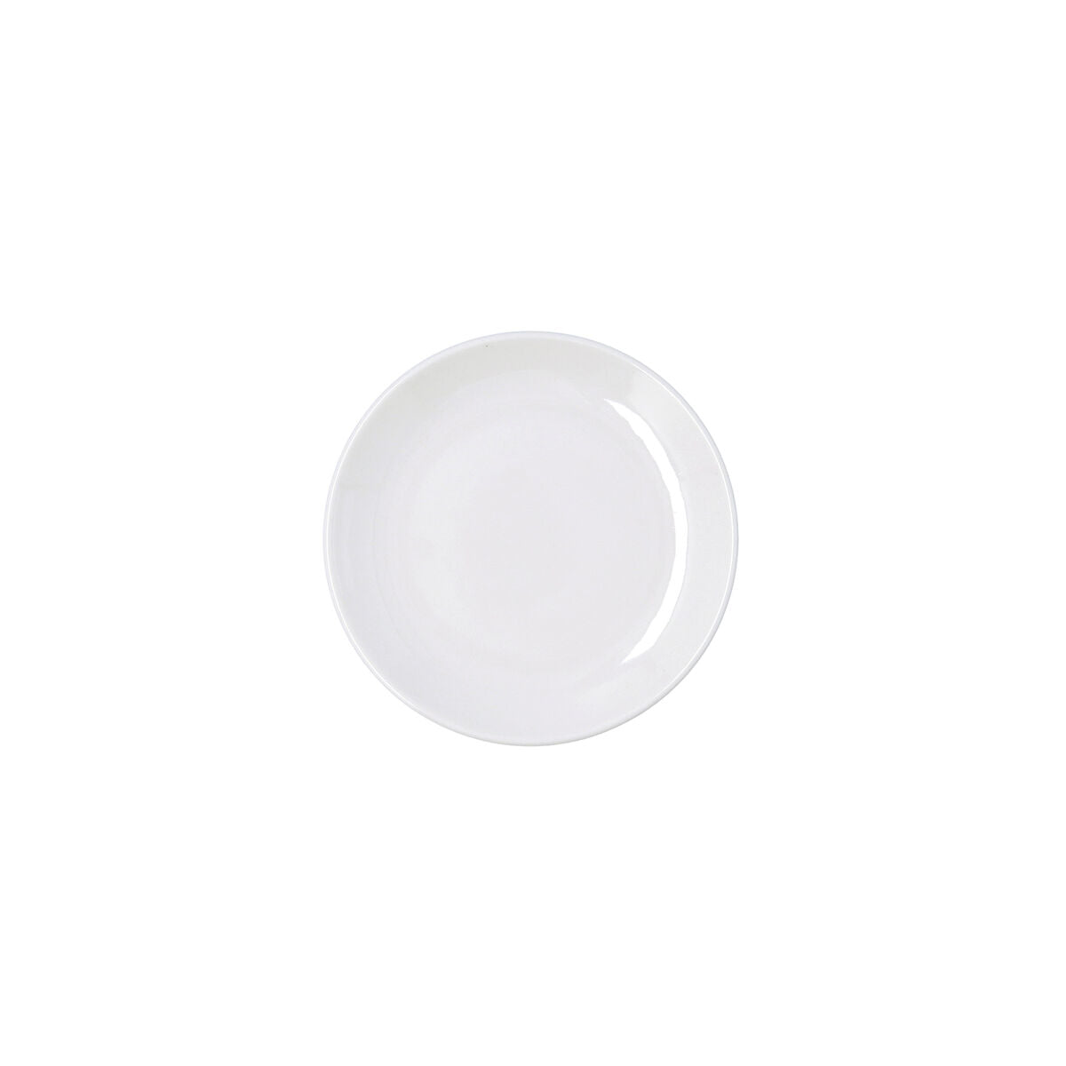 Lautanen 15 cm, valkoinen keramiikka, 6 kpl - pinottava, mikroaaltokestävä