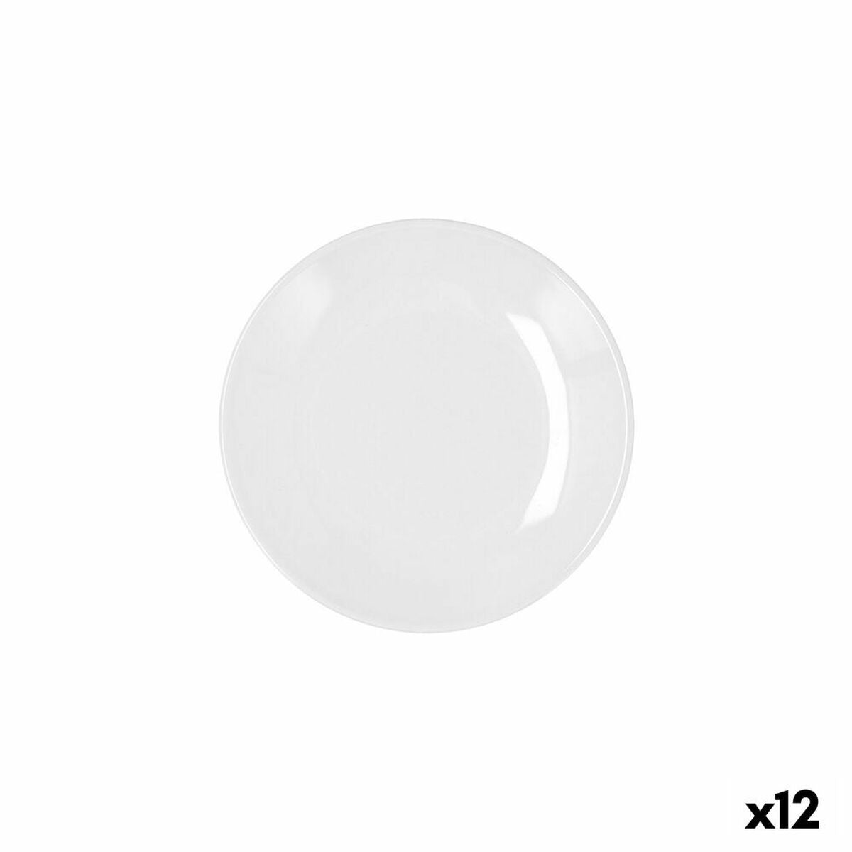 Lautanen 16,5 cm keramiikka valkoinen, coupe-pinottava 12 kpl