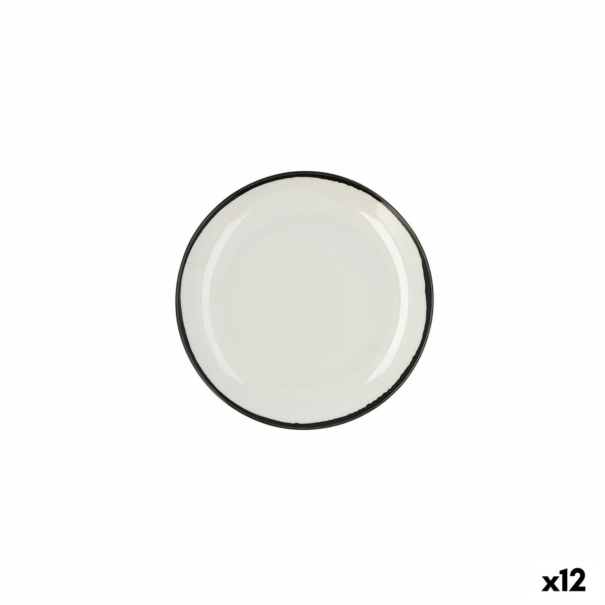 Lautanen 21 cm keramiikka, valkoinen, 12 kpl, sopii arkeen & juhlaan, kattaukseen