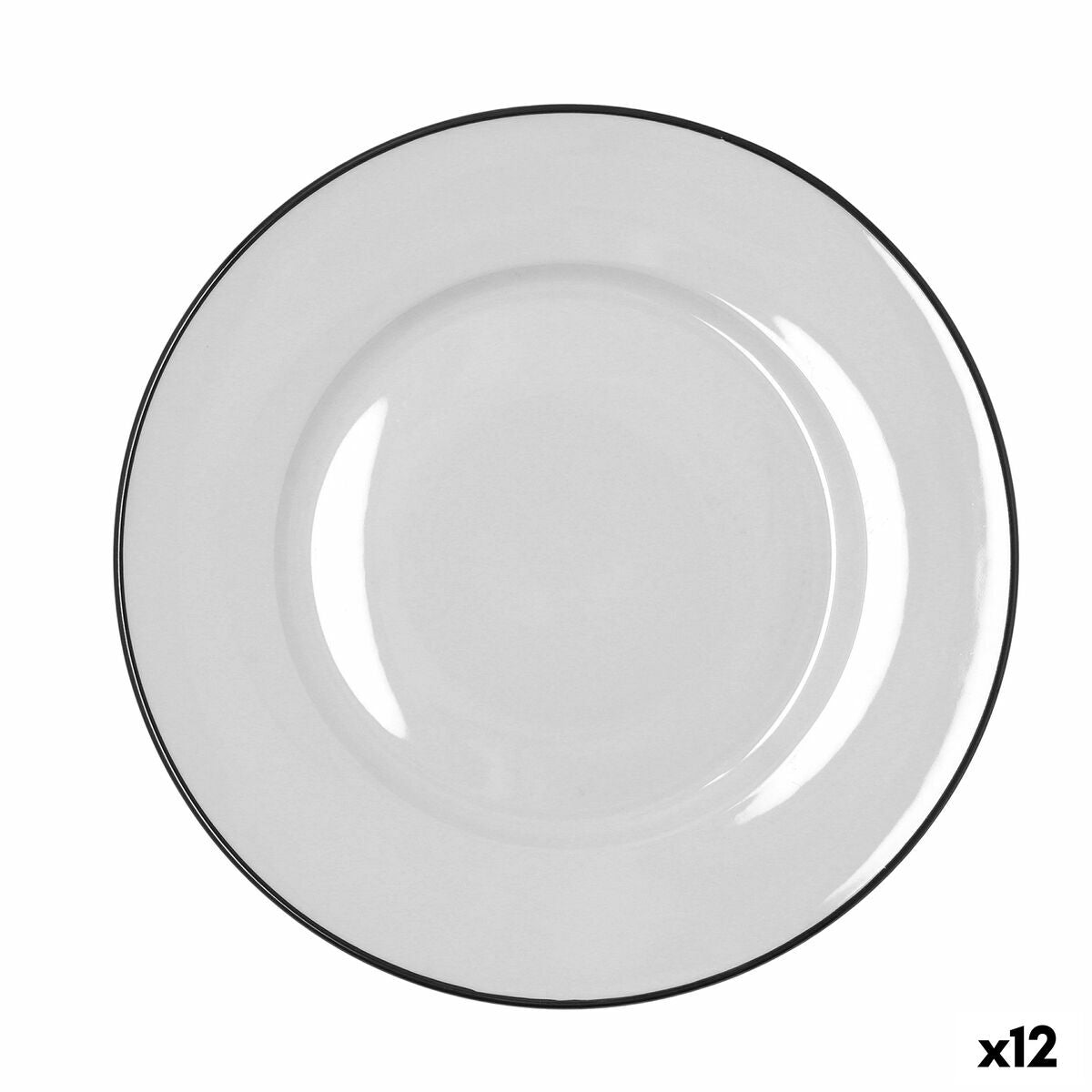 Lautanen Ø 27 cm keramiikka, litteä & pinottava, astianpesukoneeseen 12 kpl