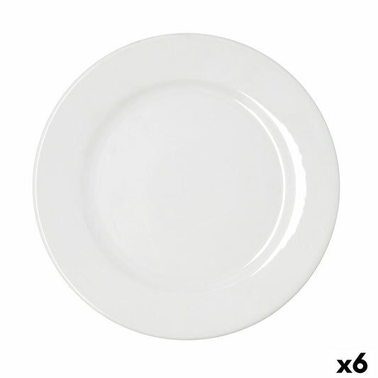 Lautanen Ø30 cm valkoinen, keramiikka, pinottava & astianpesukoneeseen 6 kpl