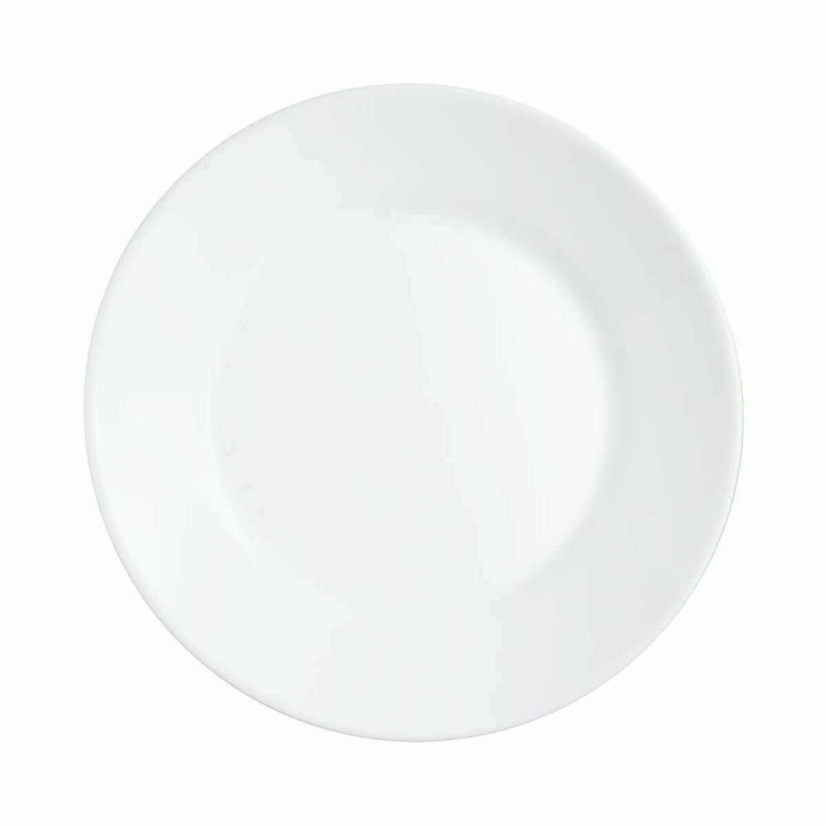 Lautaset 23,5 cm, 6 kpl - valkoinen lasi, tiskikoneeseen sopiva, ravintolamalli