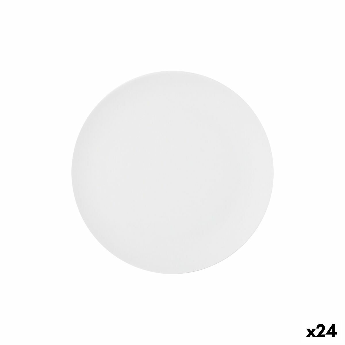 Lautaset 25,5 cm melamiini mattavalkoinen, 24 osaa - tarjoiluun & ruokailuun