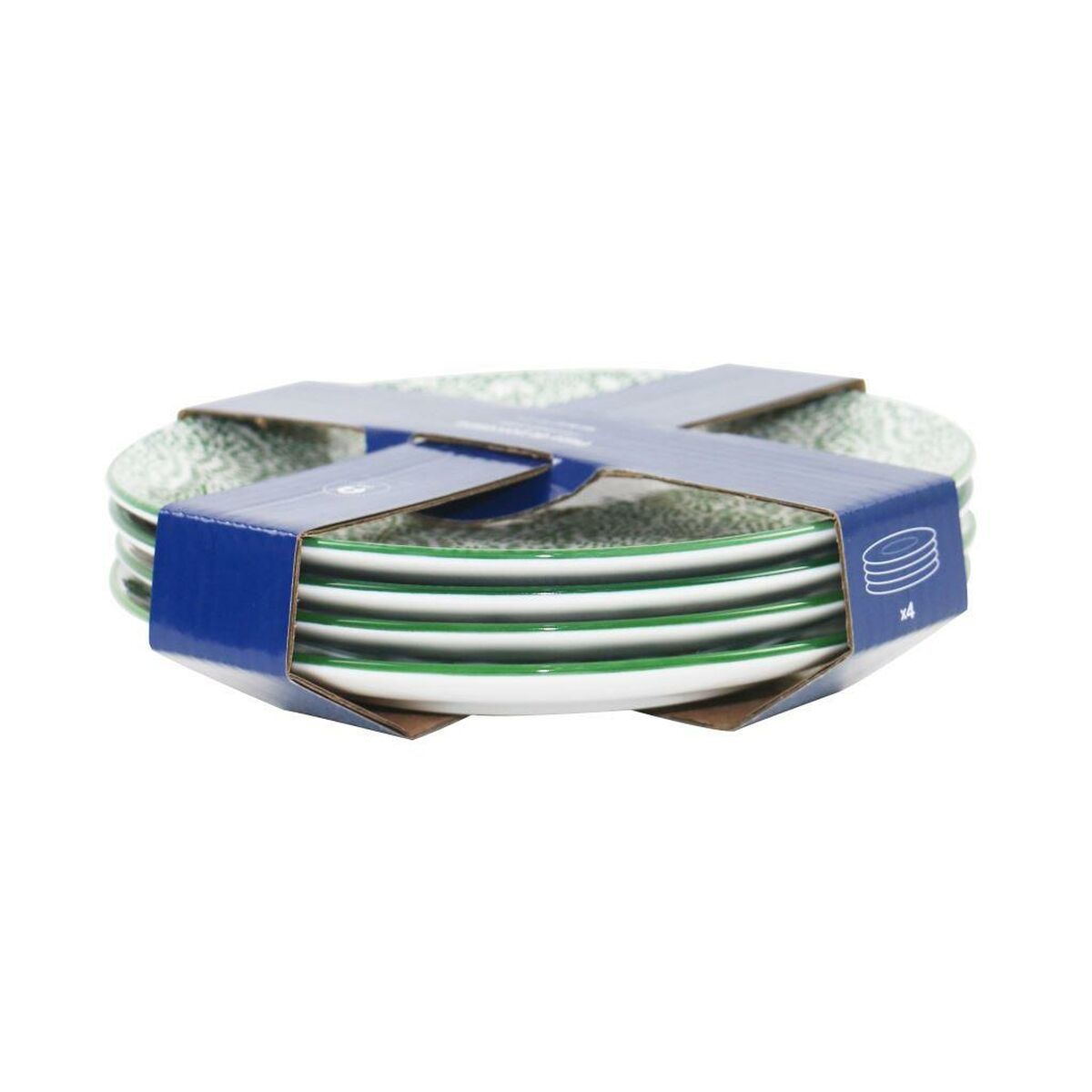 Lautassetti keramiikka 19,5 cm mandala arab, sininen, tarjoilulautaset ruokailuun