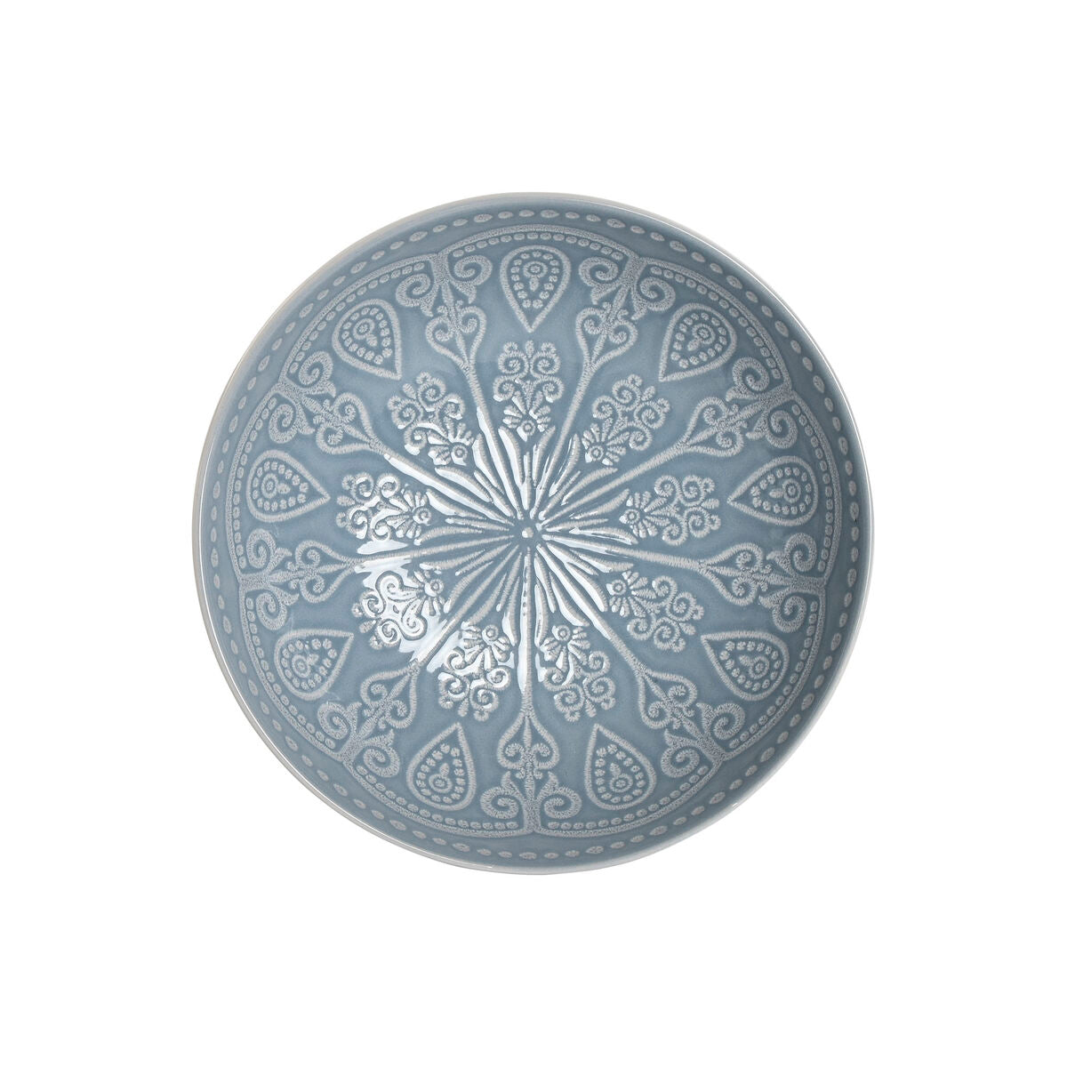 Lautassetti sininen keramiikka mandala arab 18,2 x 18,2 x 5,5 cm, kulhot