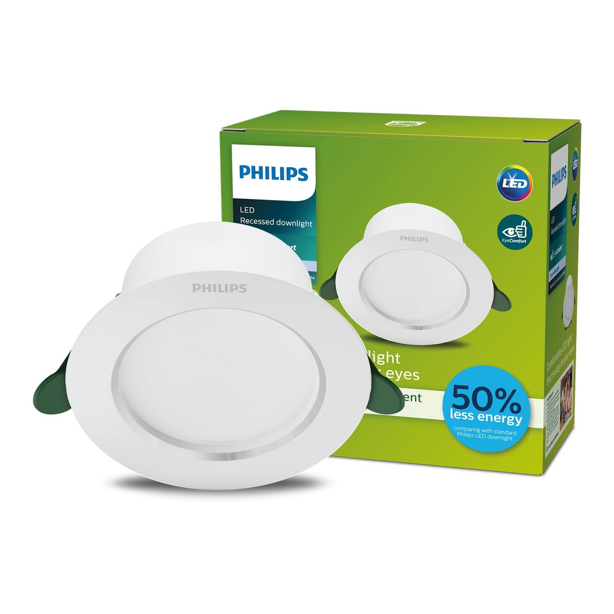 LED-alasvalo Ø15 cm 6,5 W 1150 lm 4000 K valkoinen timanttileikkaus upotettava