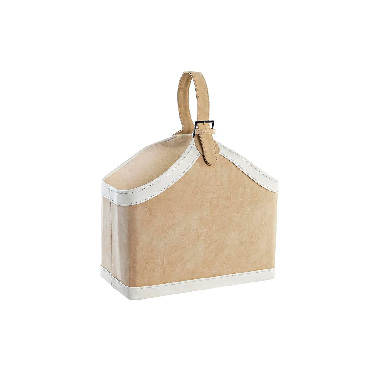 Lehtiteline polyuretaani klassinen 40 x 19 x 50 cm, kameli/kerma - 2 kpl
