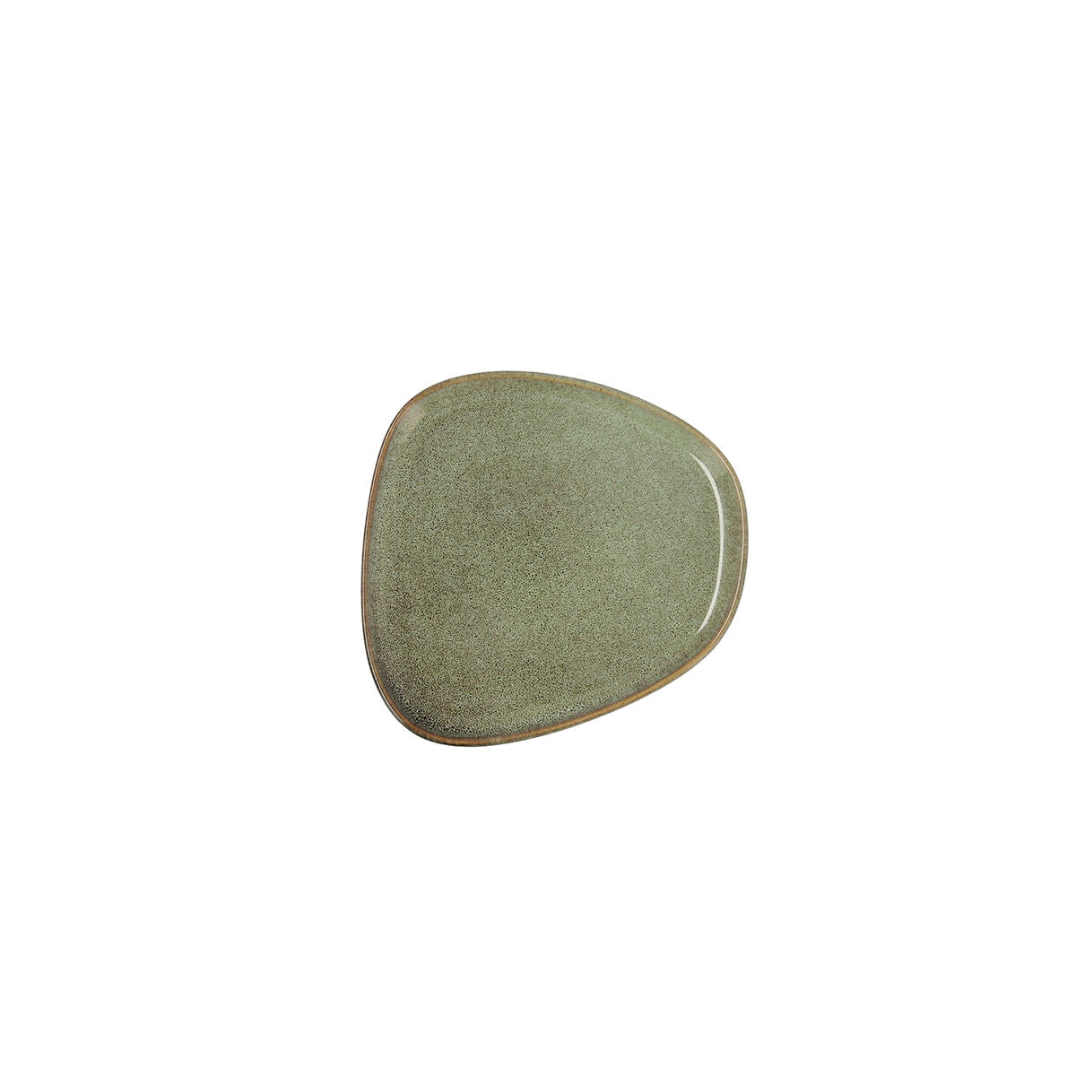 Litteä lautanen 14 x 13,6 cm keramiikka vihreä, 12 kpl tarjoiluun desserteille