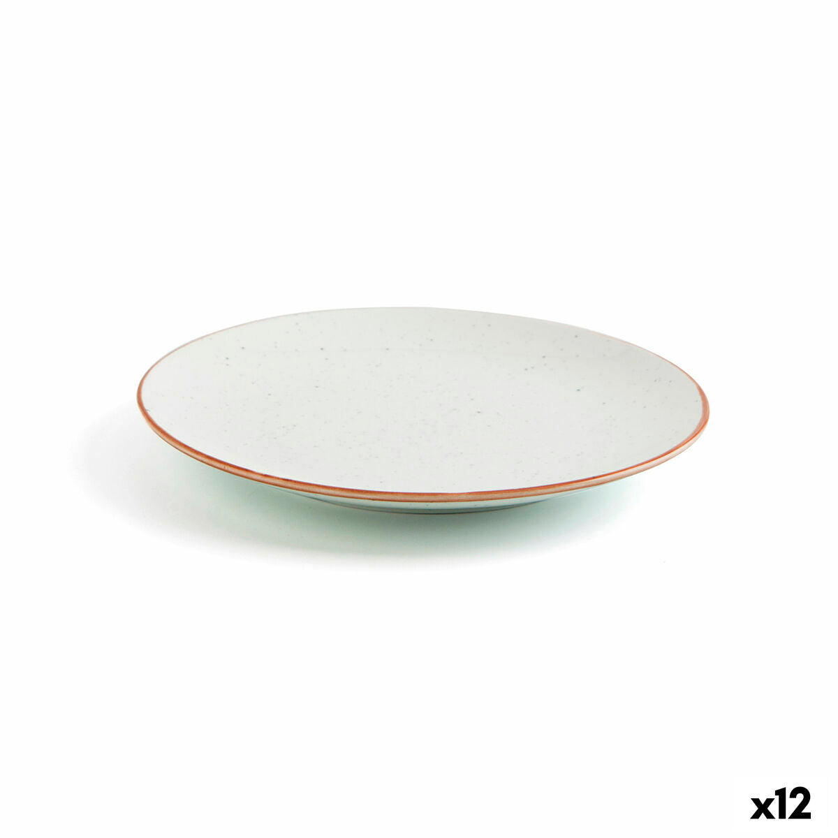 Litteä lautanen Ø 18 cm, keramiikka beige, 12 kpl - ruokailu & tarjoilu