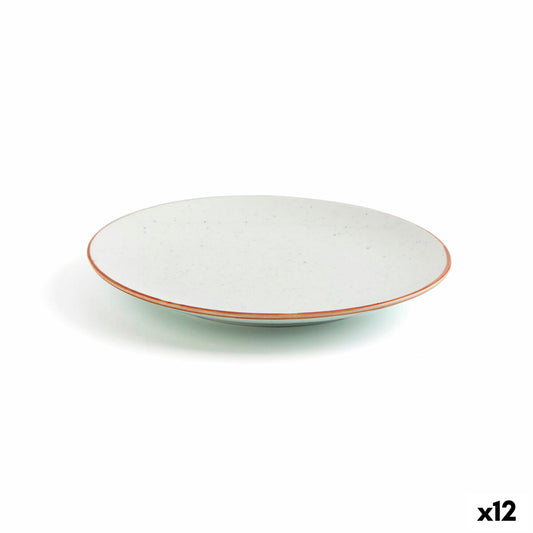 Litteä lautanen Ø 18 cm, keramiikka beige, 12 kpl - ruokailu & tarjoilu