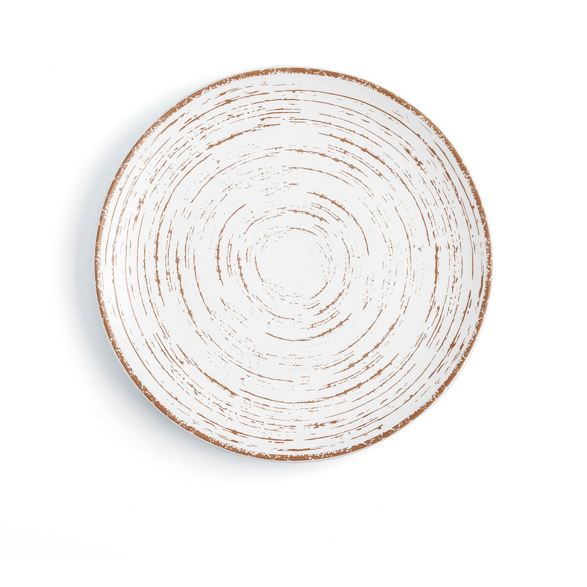 Litteä lautanen 24 cm, keramiikka kaksivärinen, astianpesukoneenkestävä 6 kpl