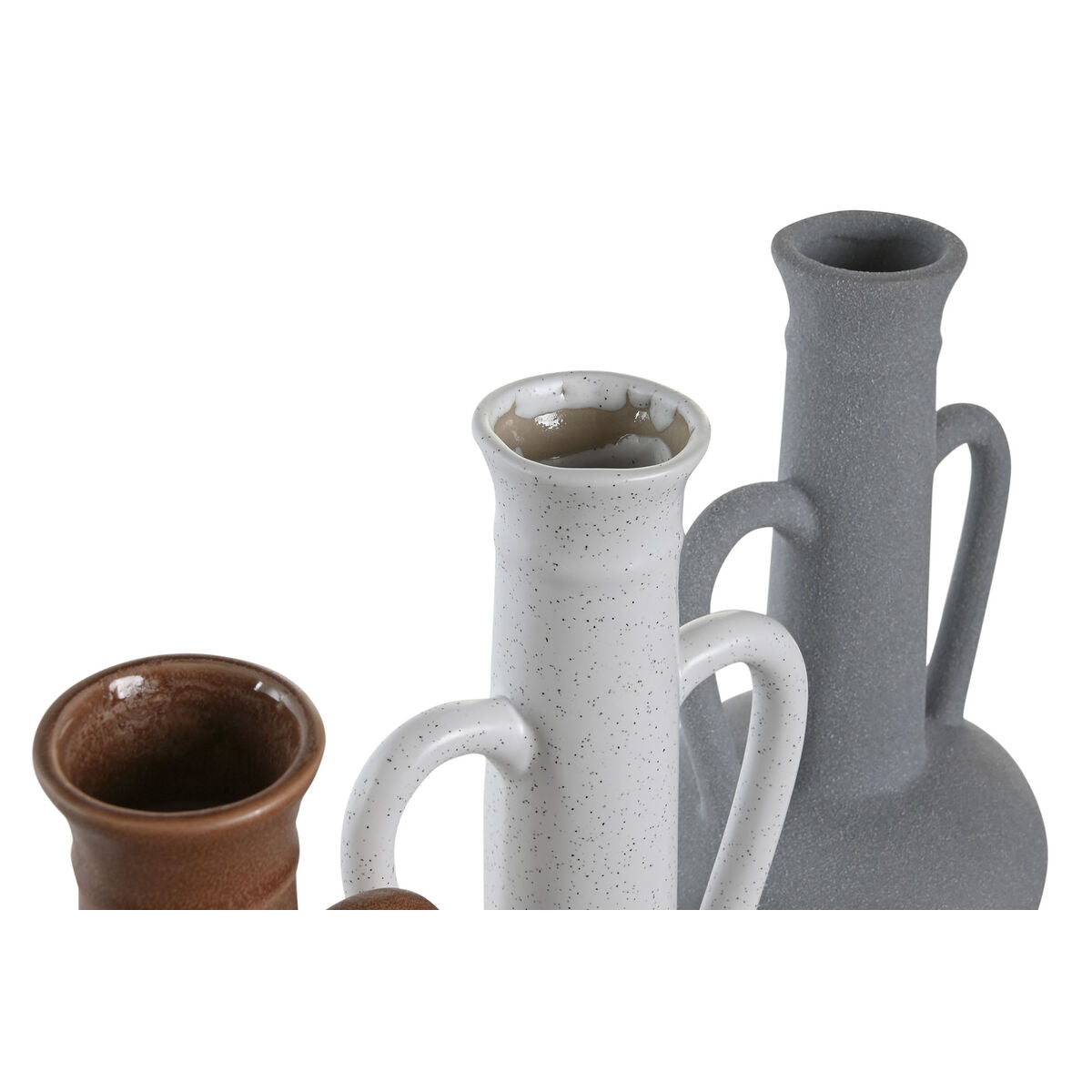 Maljakko posliini 30 cm, 3 kpl – valkoinen, harmaa & terrakotta, sisustukseen