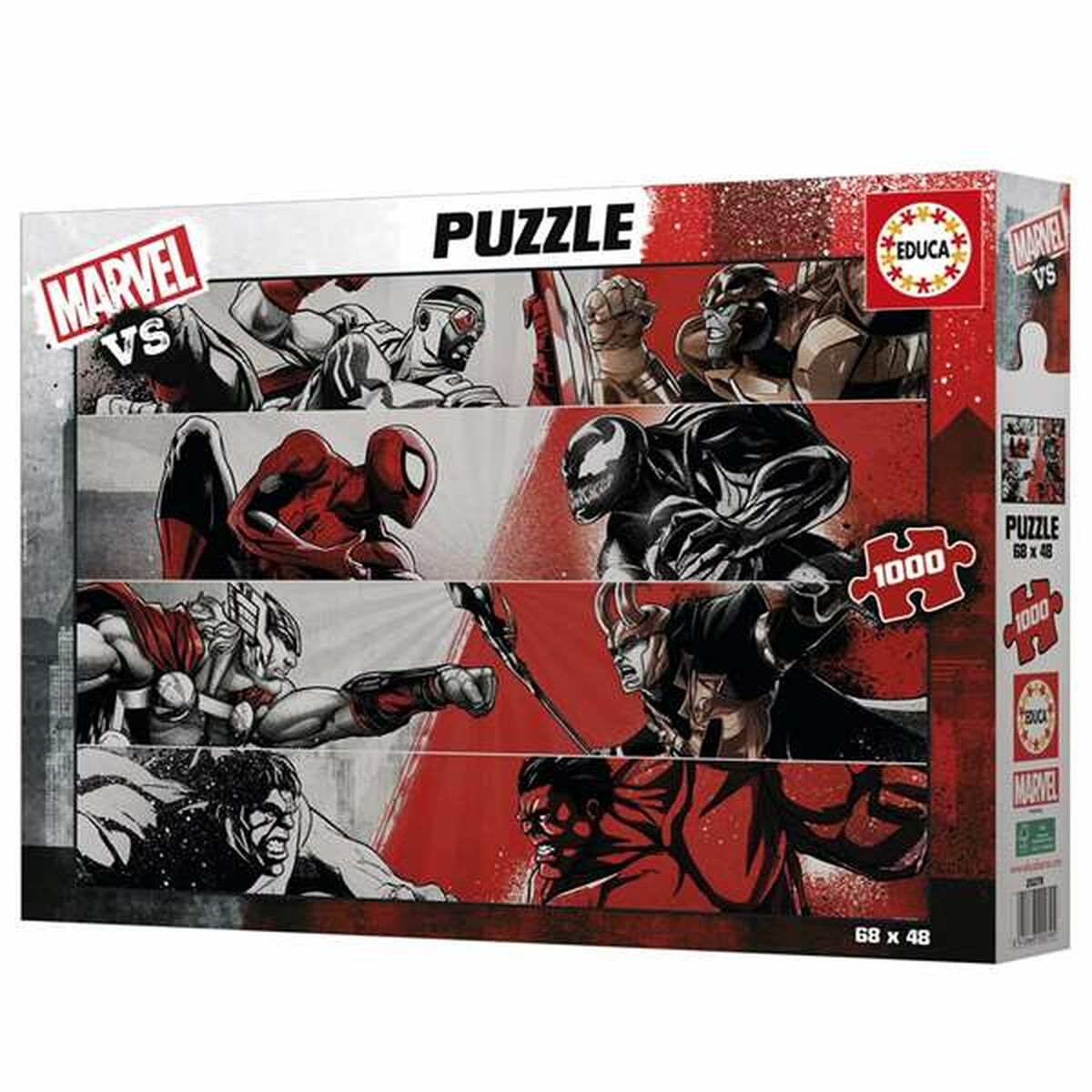 Marvel palapeli 1000 palaa, 68×48 cm, 14+ haastava palapeli aikuisille