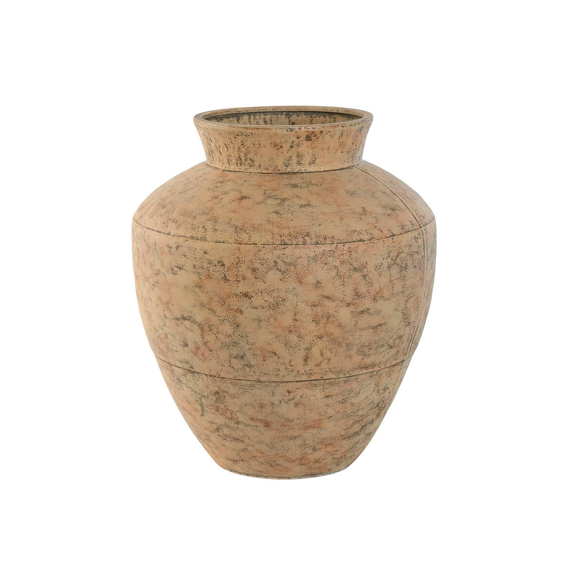 Metallimaljakko beige antiikkipinta 33 x 33 x 37 cm, olohuoneeseen
