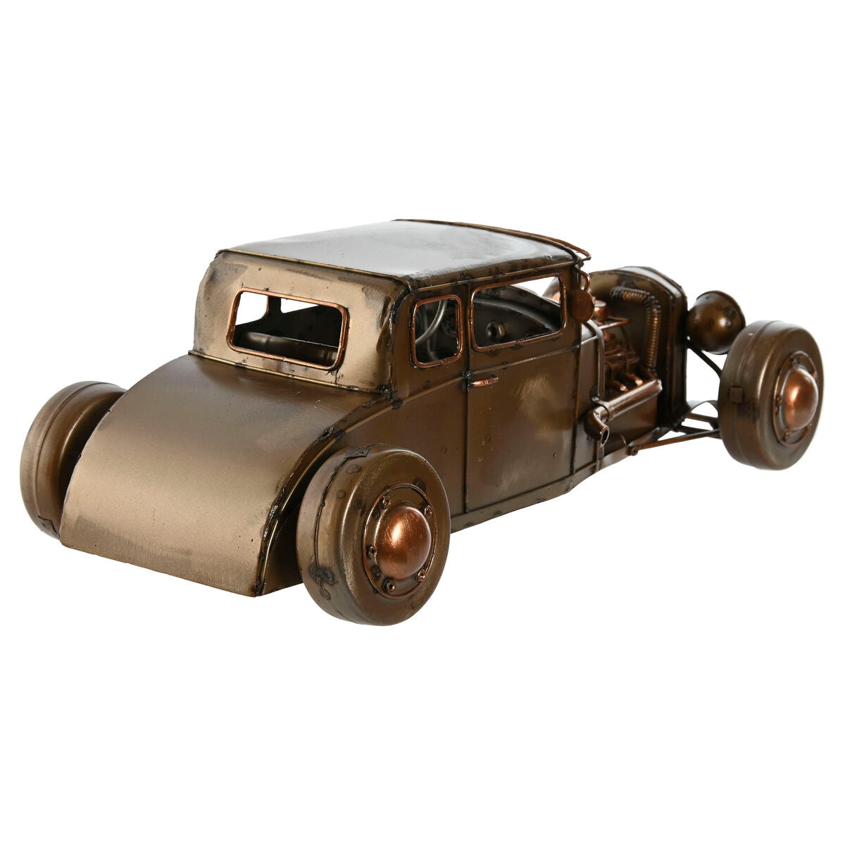 Koristeauto metallinen vintage, samppanja, hopea 31 x 15 x 11 cm sisustukseen