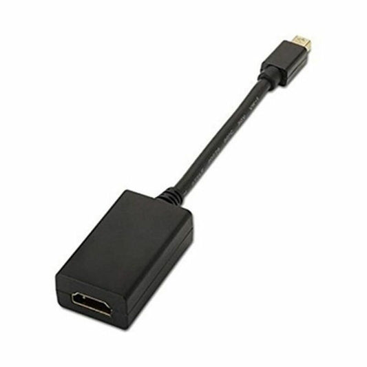 Mini DisplayPort-HDMI adapteri 15 cm musta, kannettavalle & näytölle Plug & Play