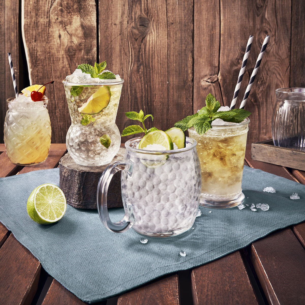 Mojito-lasi 380 ml, 6 kpl - läpinäkyvä juomalasi cocktaileille, Bormioli Rocco
